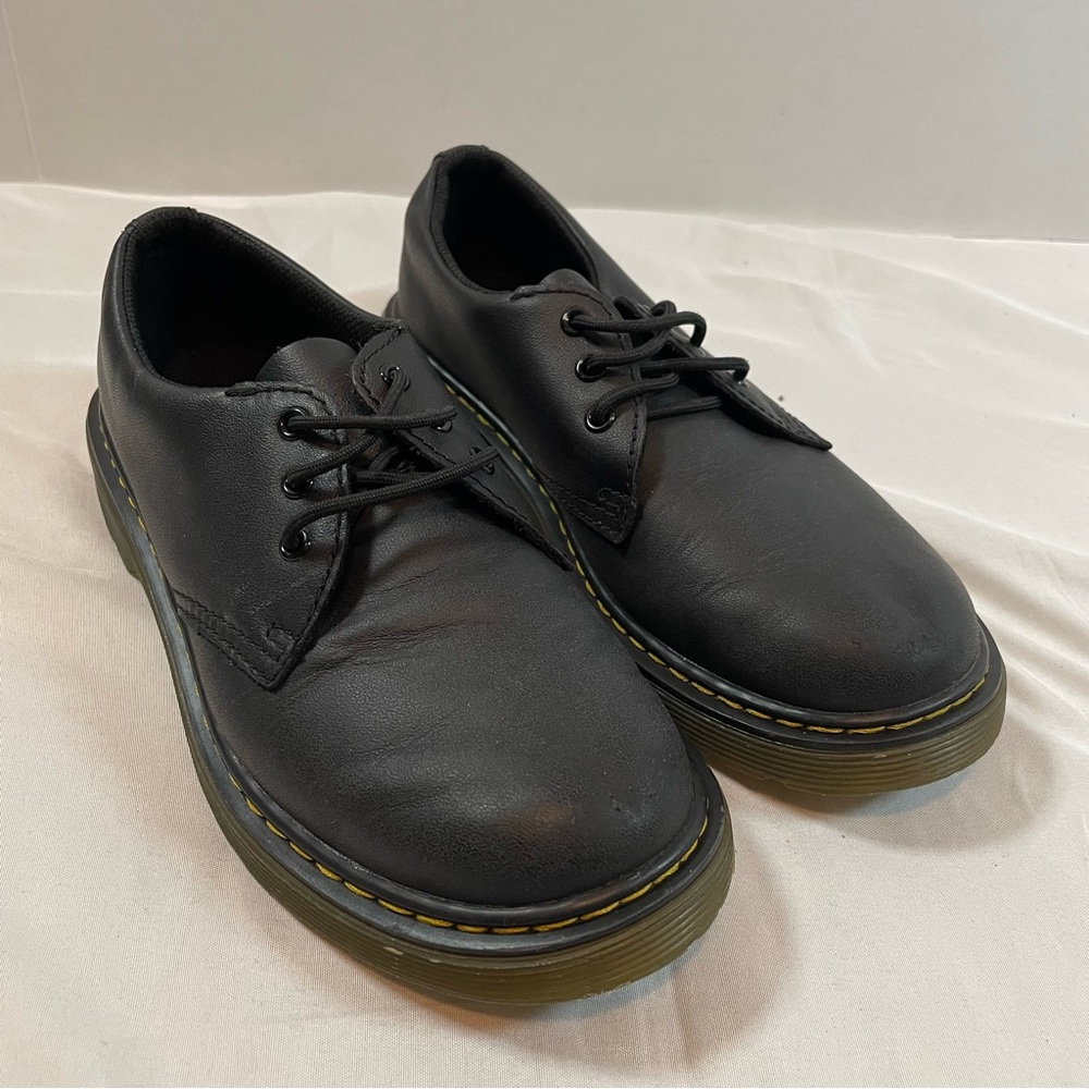 Dr.‎ Martens 1461 J Junior Black Softy T Leather Oxford Shoes Size 3 US